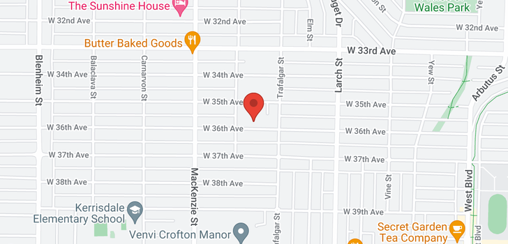map of 2755 W 36TH AVENUE